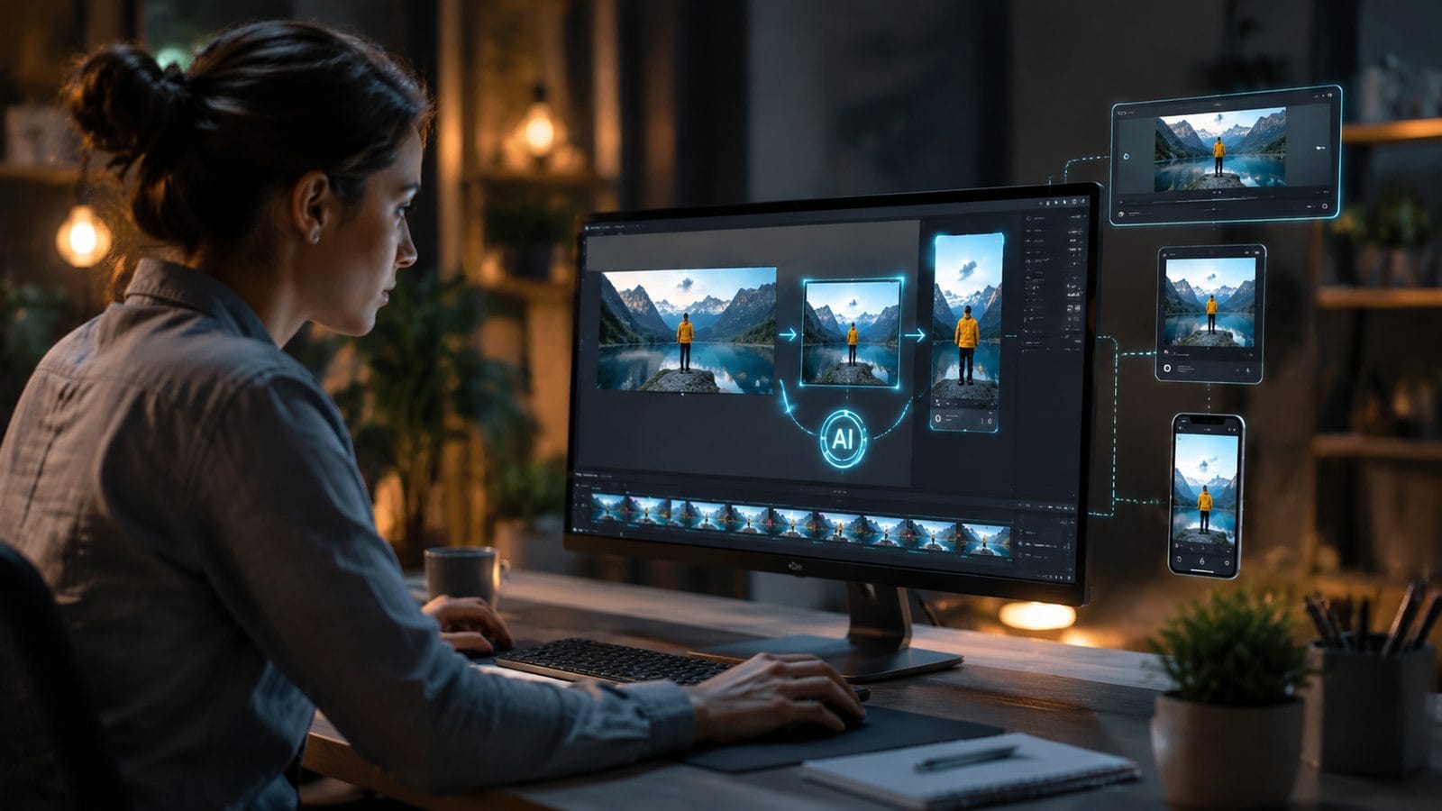 Illustration: how to resize videos with ai