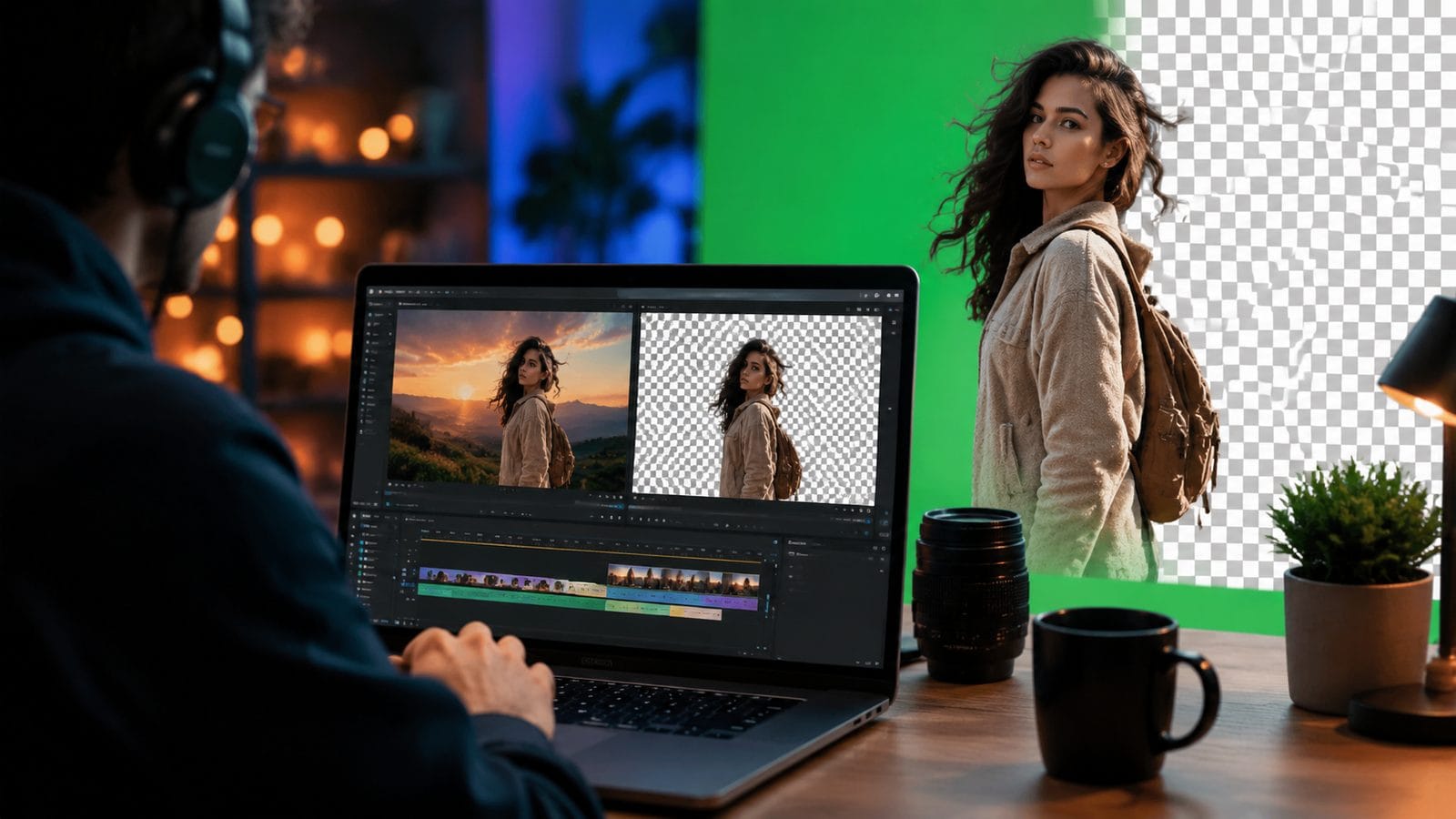 Illustration: how to remove background with ai video editing