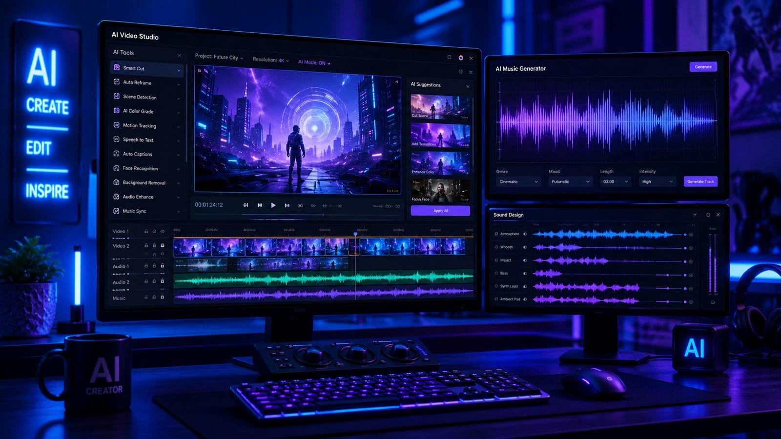 Illustration: how to make ai videos with music