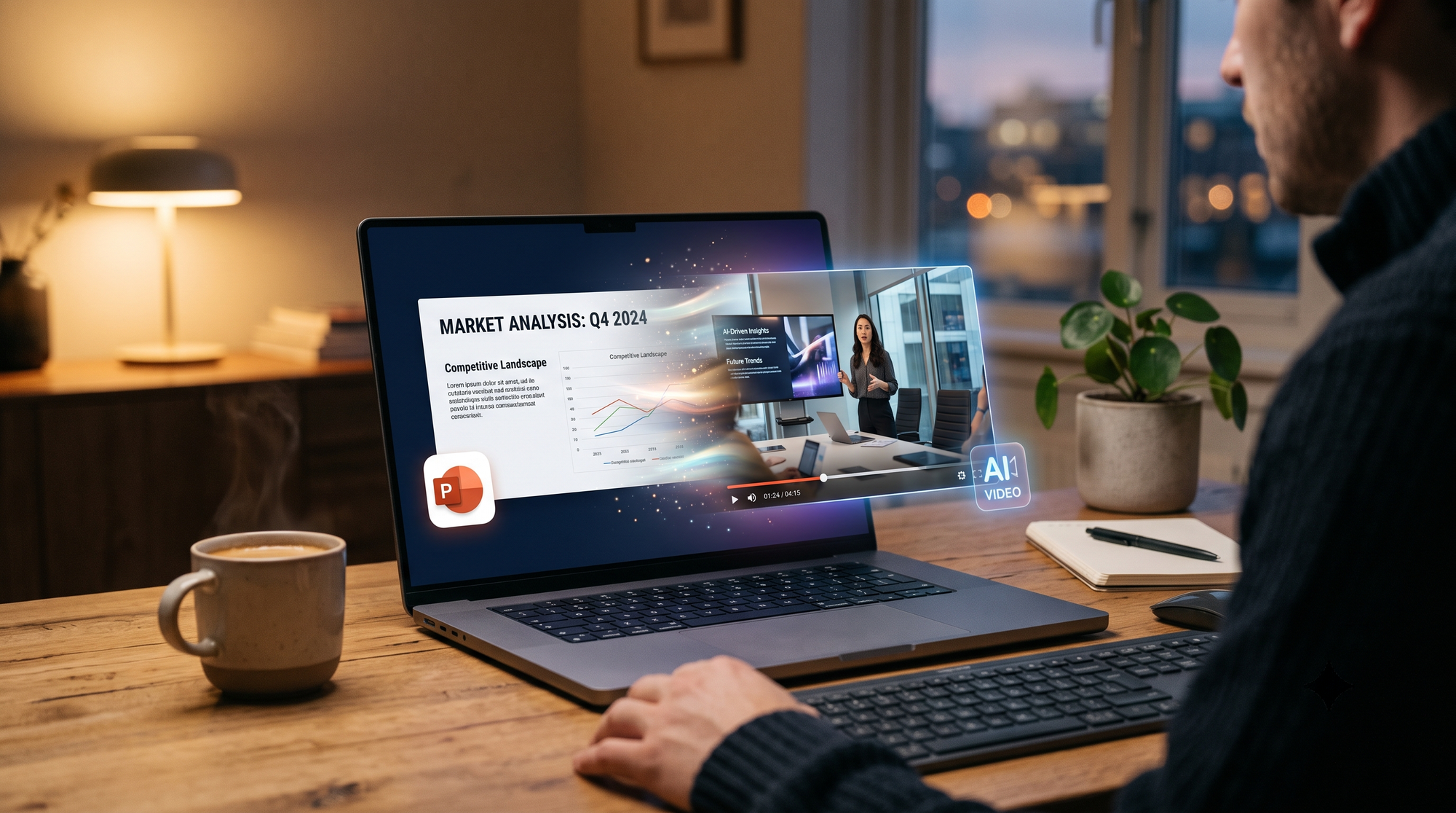 Illustration: how to convert powerpoint to video with ai