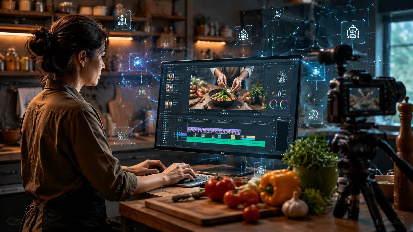 Illustration: ai video editing for cooking channels