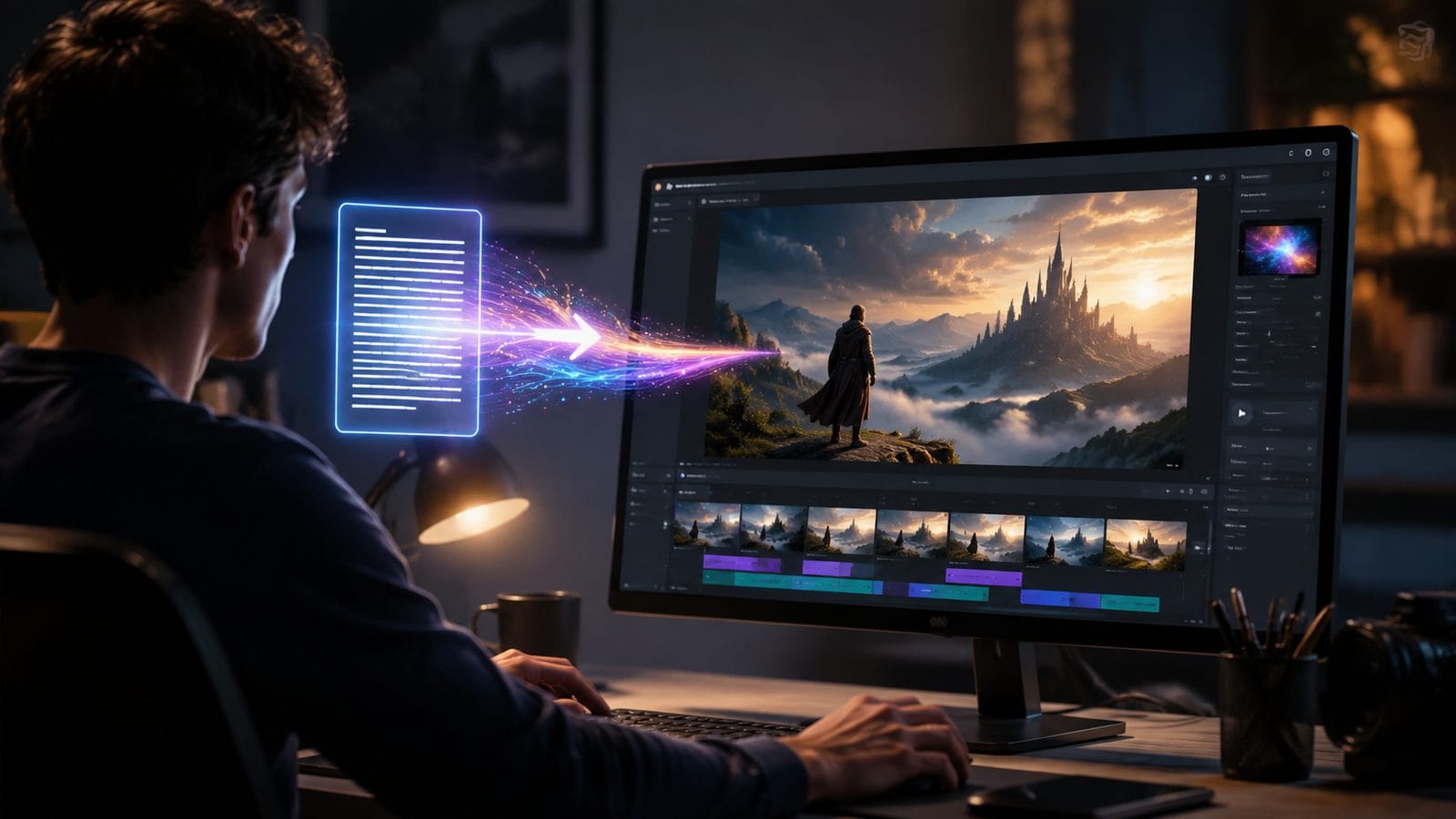 Illustration: how to make ai-generated videos from text