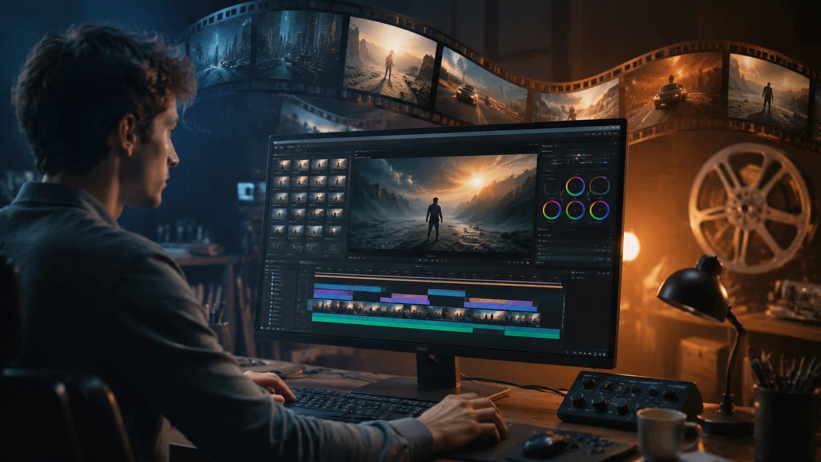 Illustration: ai video editing for cinematic effects