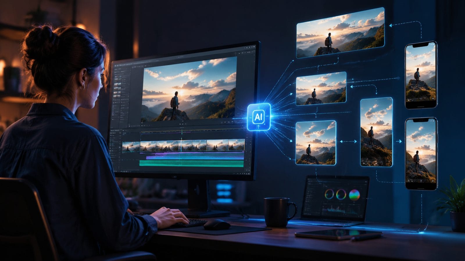 Illustration: how to resize videos using ai tools