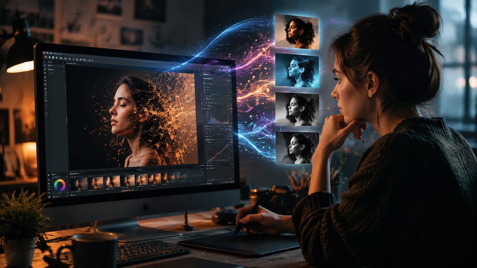 Illustration: how to add effects with ai editing