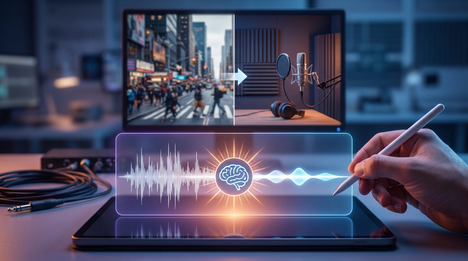 Illustration: how to remove background noise with ai video tools