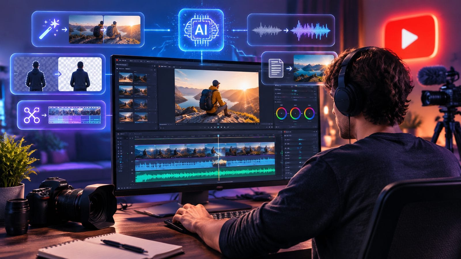 Illustration: best ai tools for youtube video editing