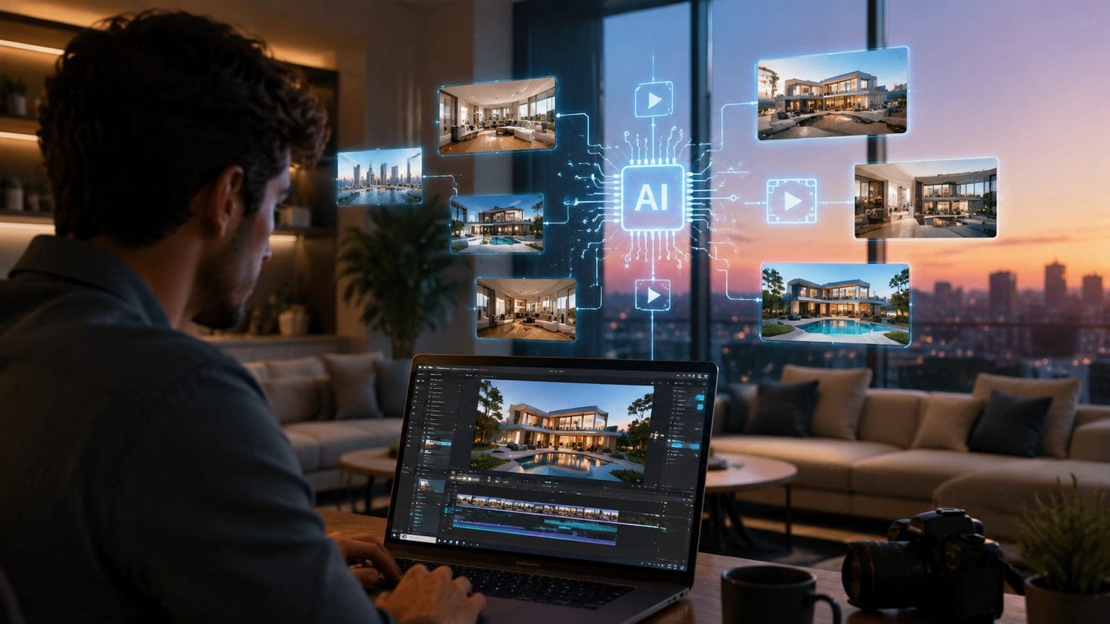 Illustration: ai video editing for real estate marketing