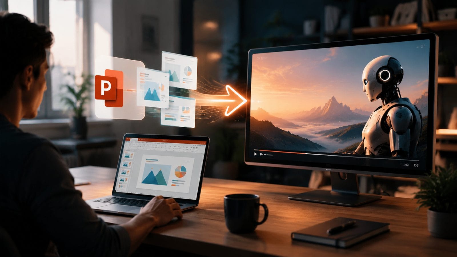 Illustration: how to make ai videos from powerpoint