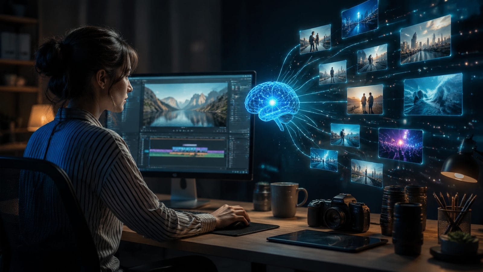 Illustration: how to create ai videos with stock footage
