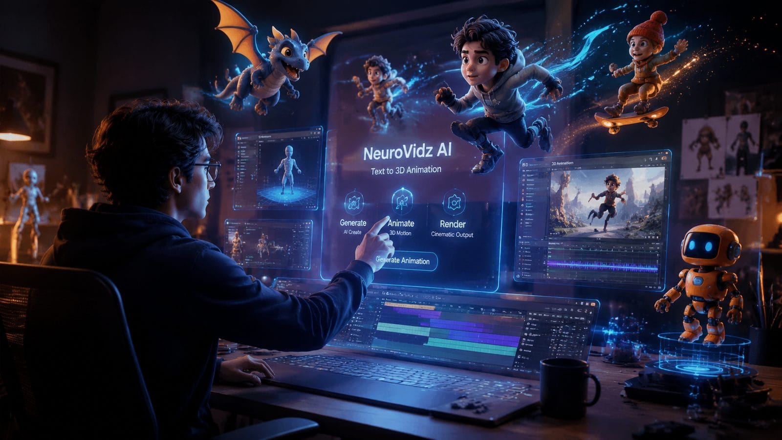 Illustration: neurovidz ai animation tool