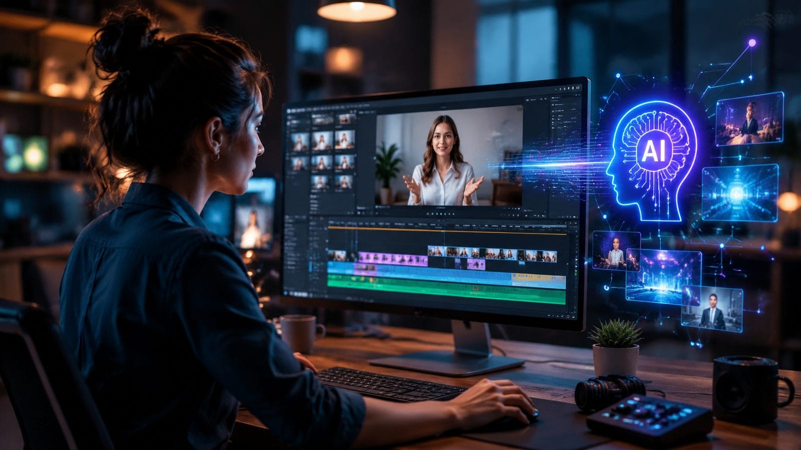 Illustration: ai video editing for linkedin content
