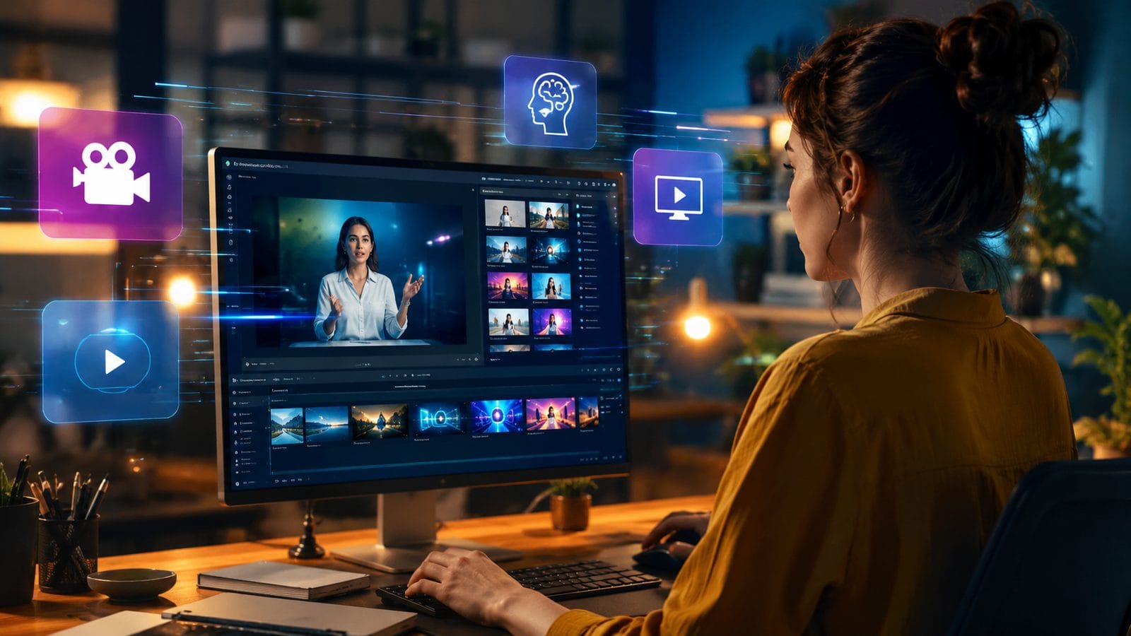 Illustration: text to video ai for online courses