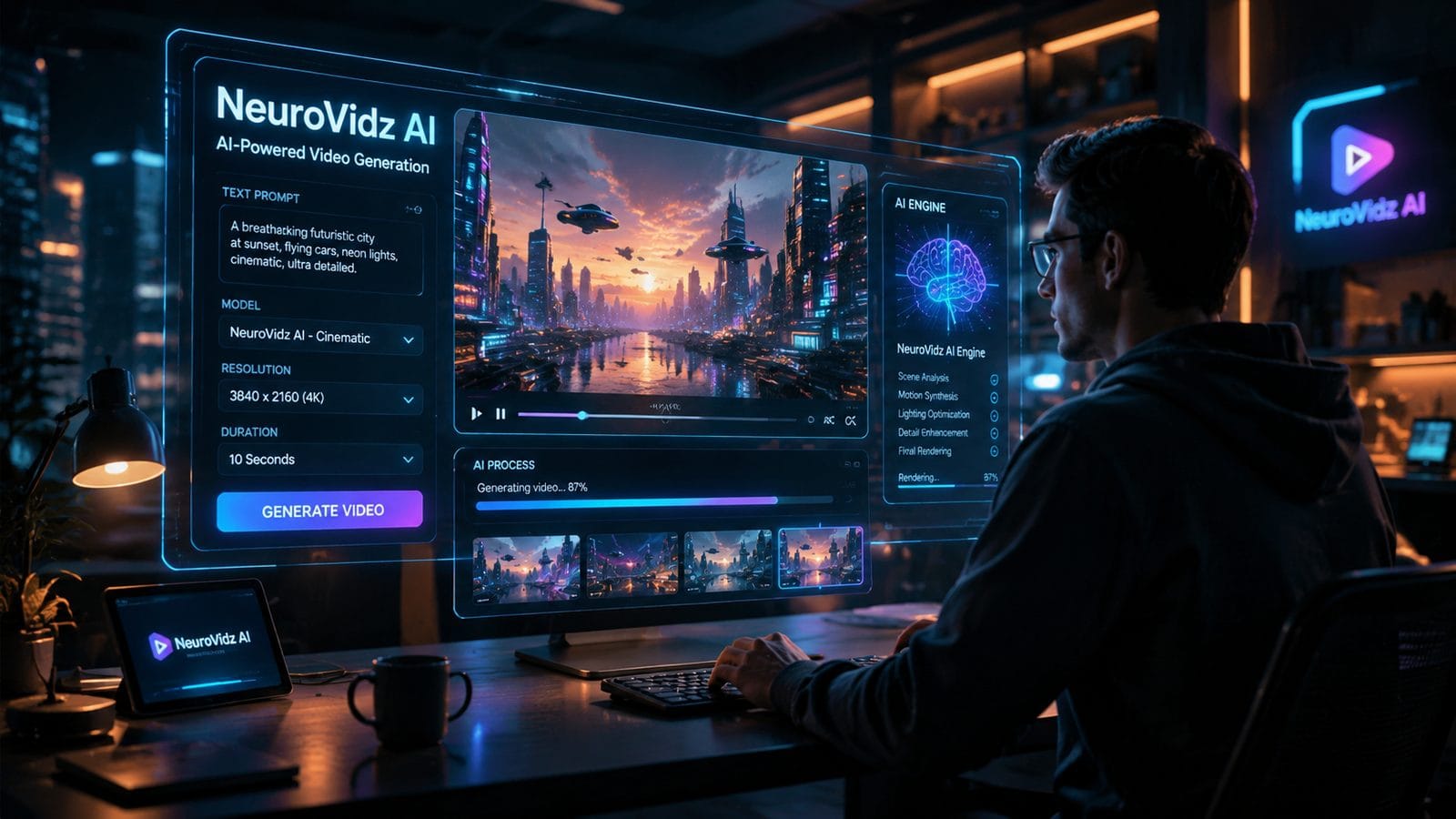Illustration: neurovidz ai video generator