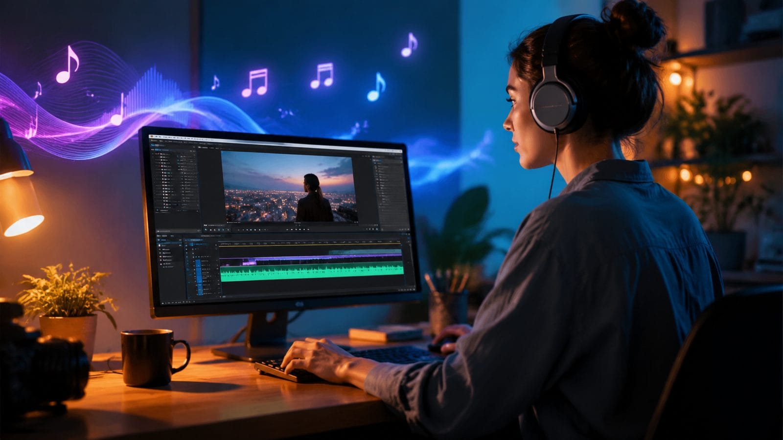 Illustration: how to add background music with ai editor