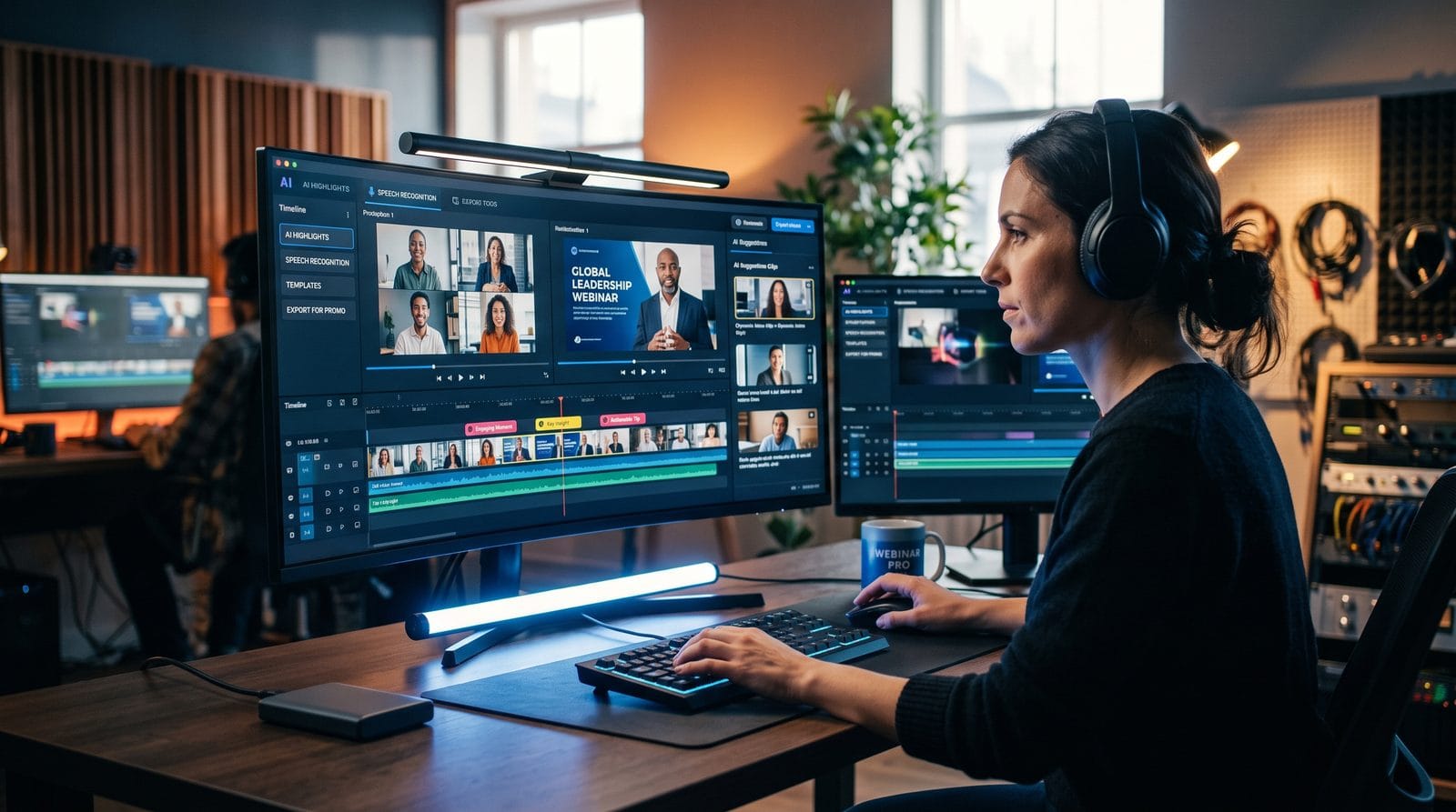 Illustration: ai video editing for webinar promotions