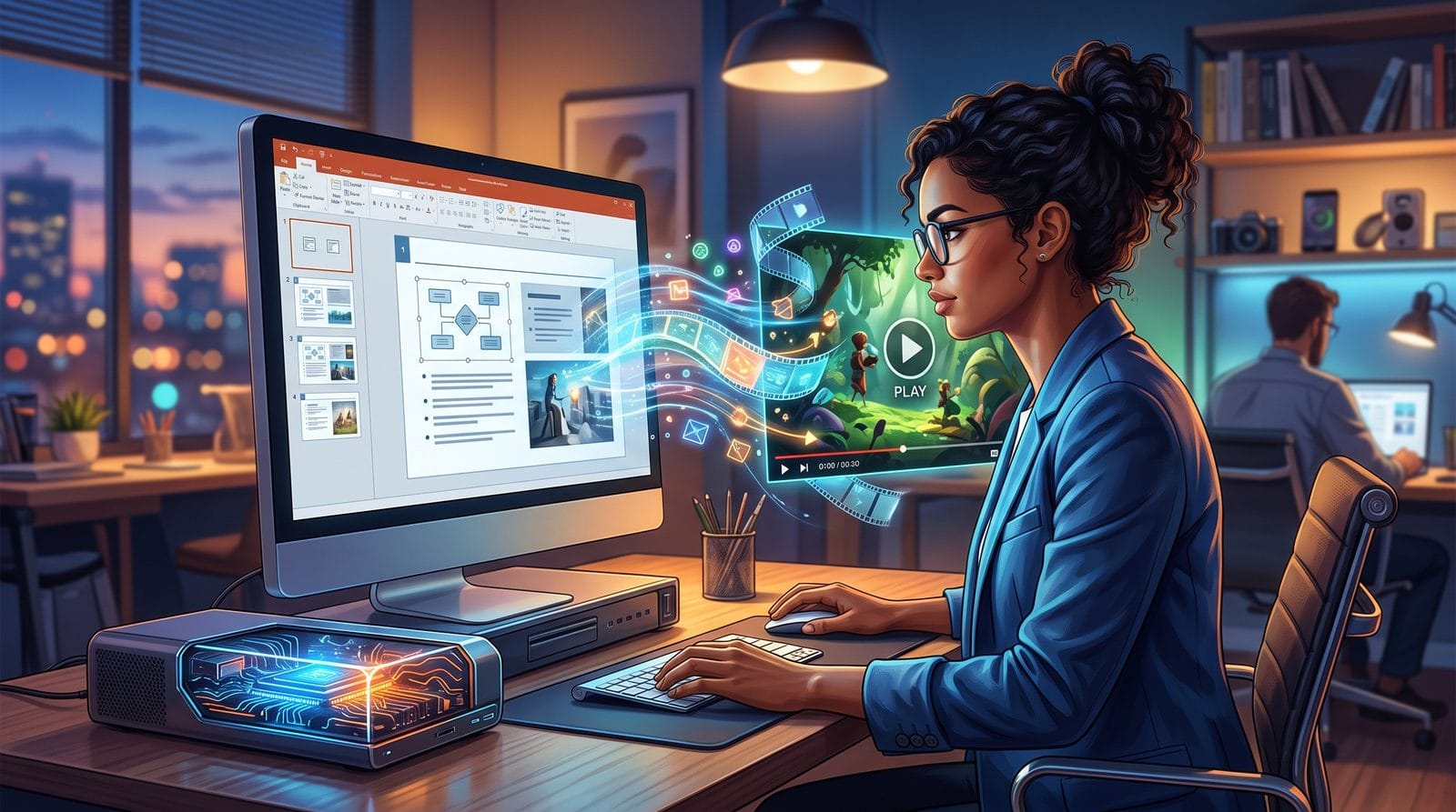 Illustration: how to generate ai videos from ppt