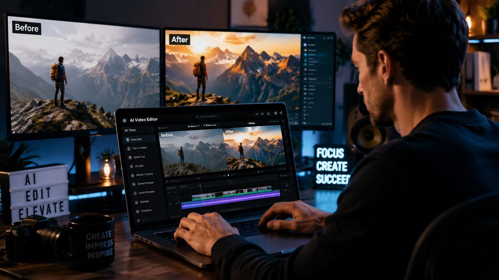 Illustration: ai video editing for youtube channel growth