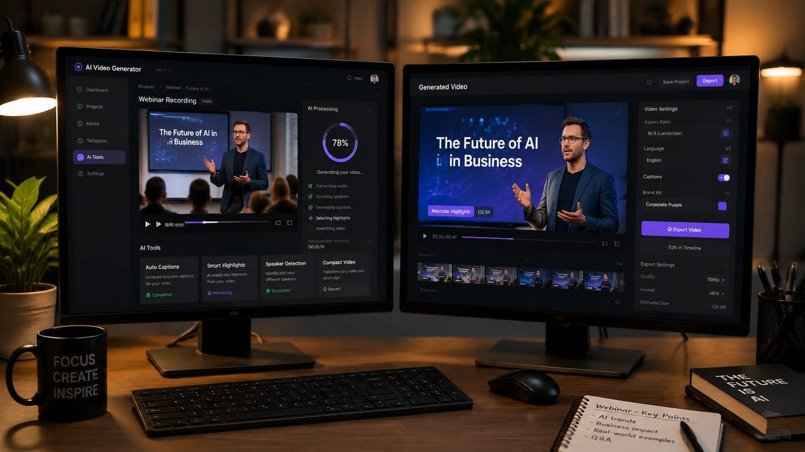 Illustration: ai video generator for webinar recordings