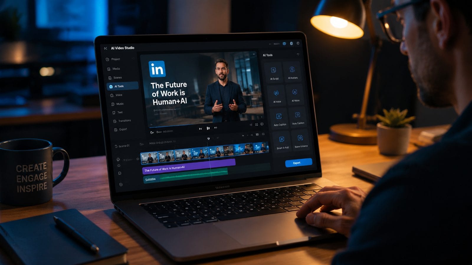 Illustration: how to create engaging ai videos for linkedin