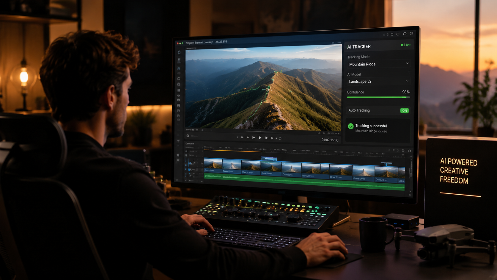 Illustration: ai video editing for drone footage