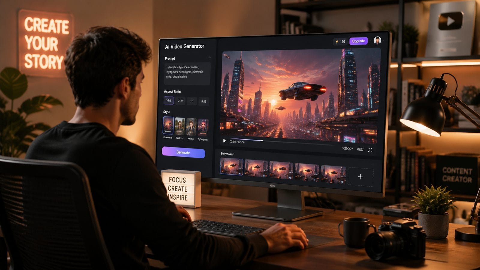 Illustration: ai video generator alternatives to invideo