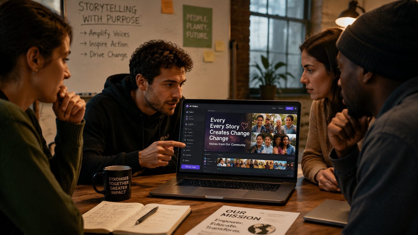 Illustration: ai video for nonprofit storytelling