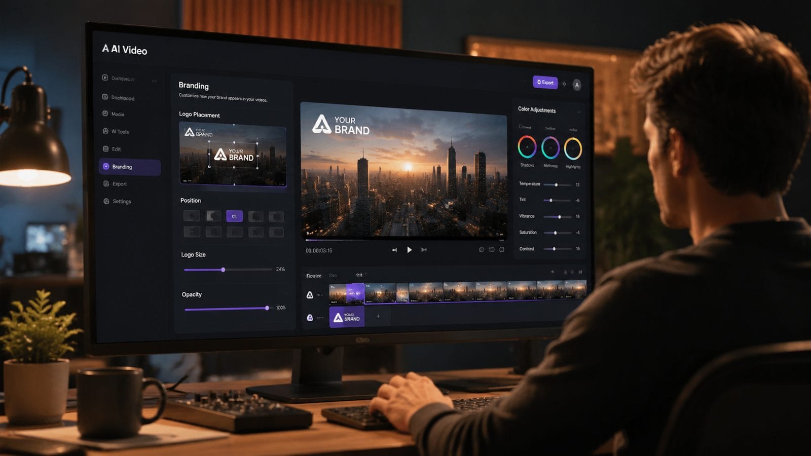 Illustration: how to add branding to ai videos