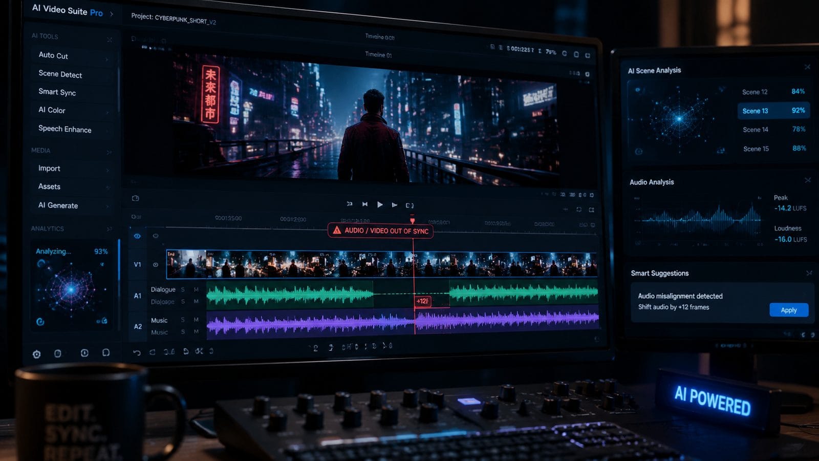 Illustration: ai video not matching script timing