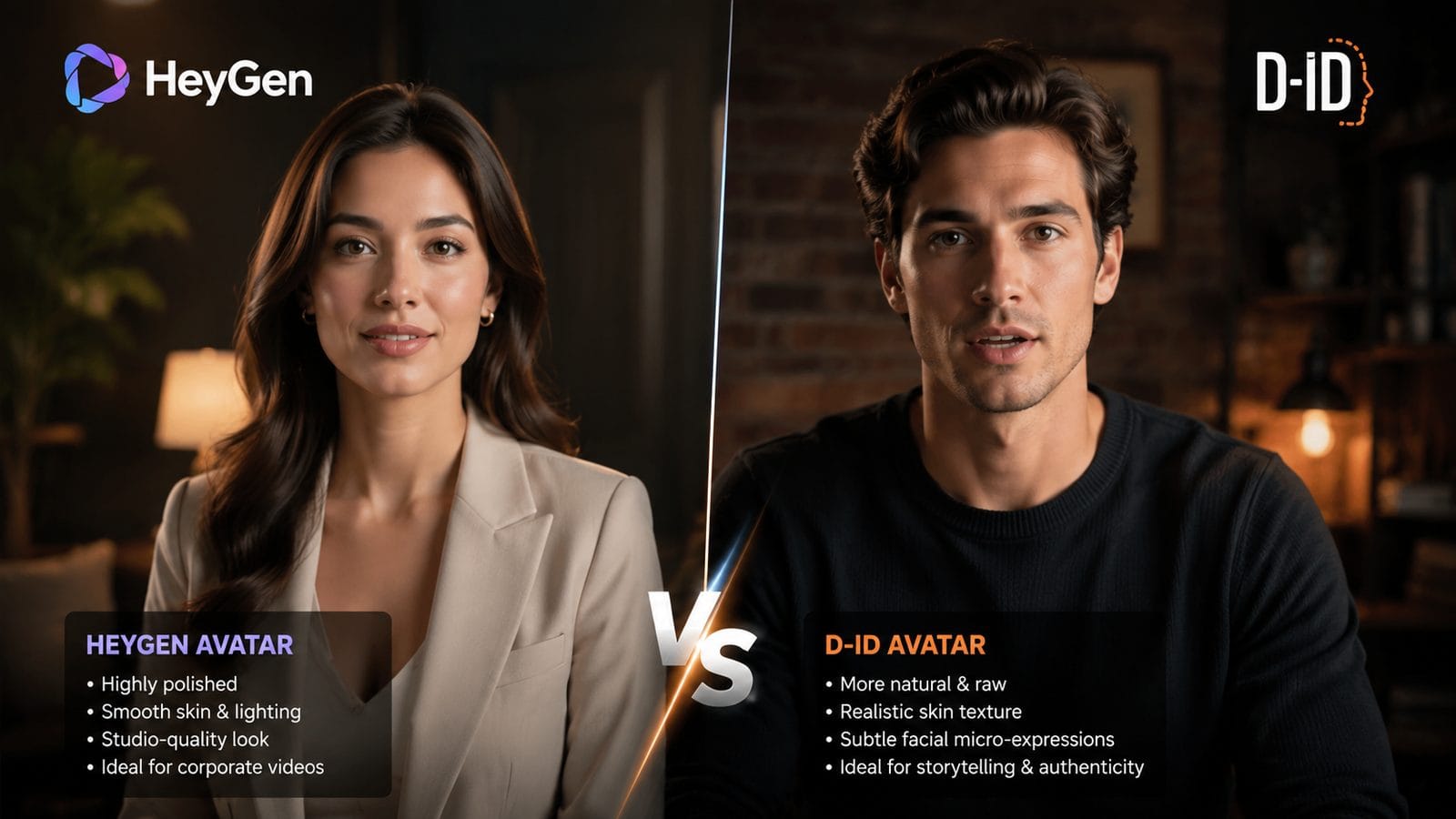 Illustration: heygen vs d-id for avatar videos