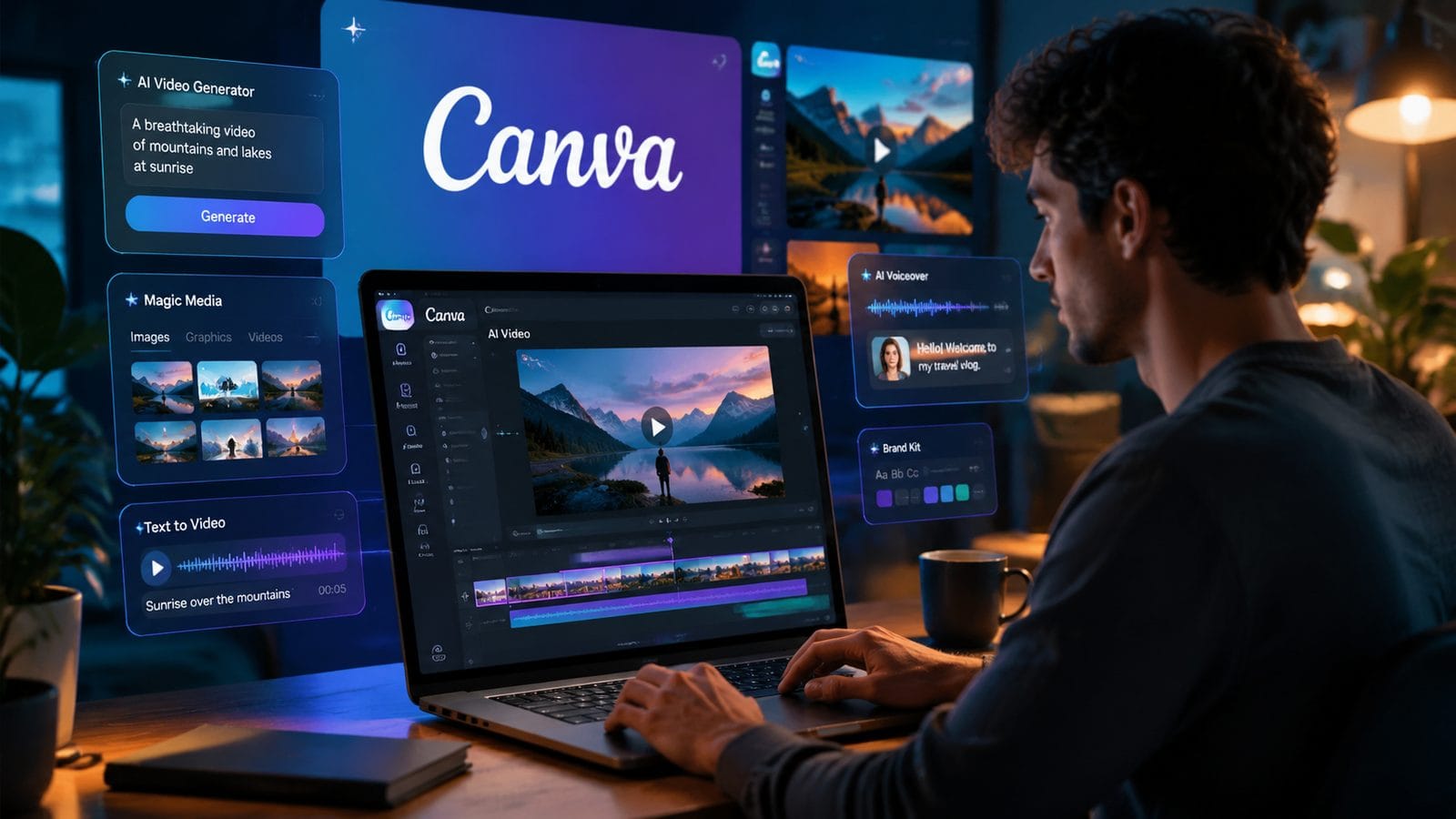 Illustration: how to create ai videos with canva