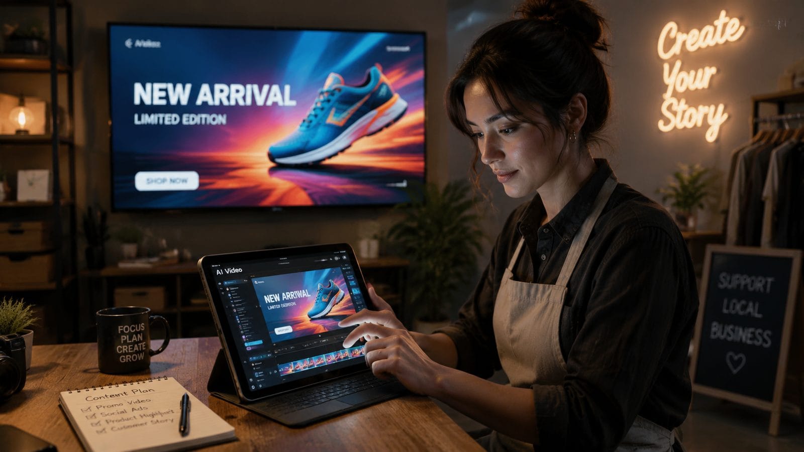 Illustration: ai video solutions for local business ads
