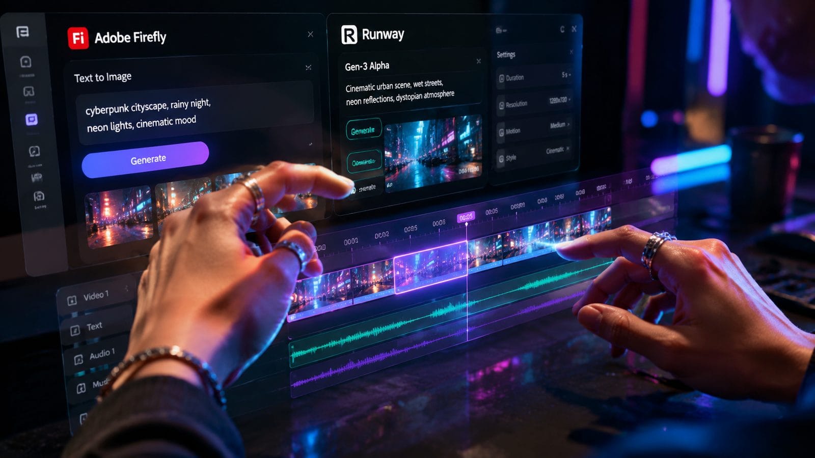 Illustration: adobe firefly vs runway gen-3