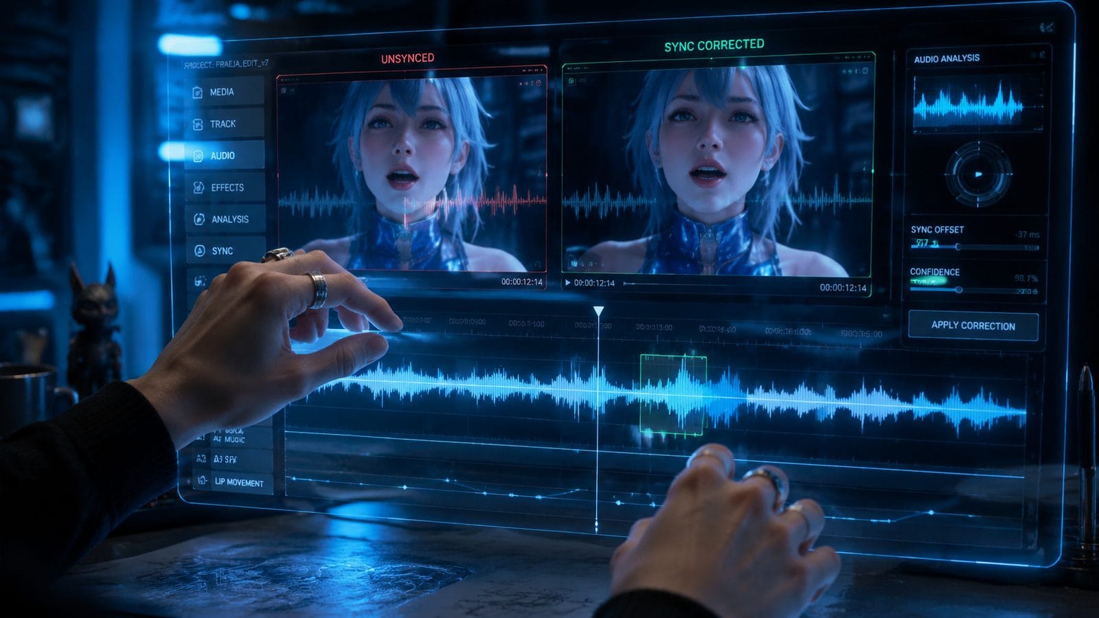 Illustration: fixing lip sync issues in ai generated videos