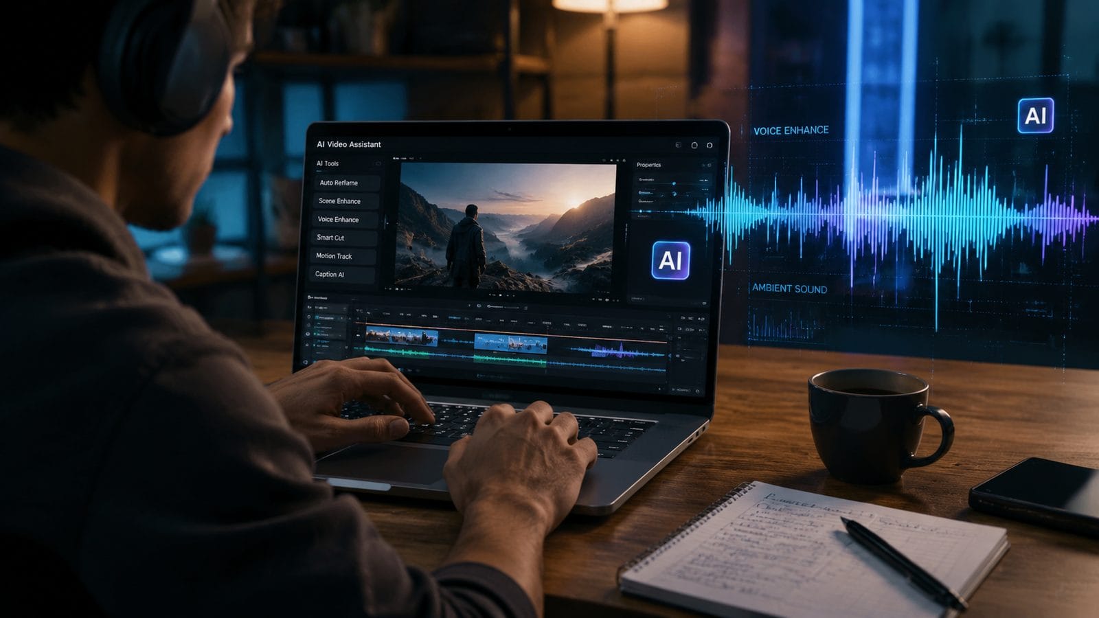 Illustration: how to add background music to ai videos