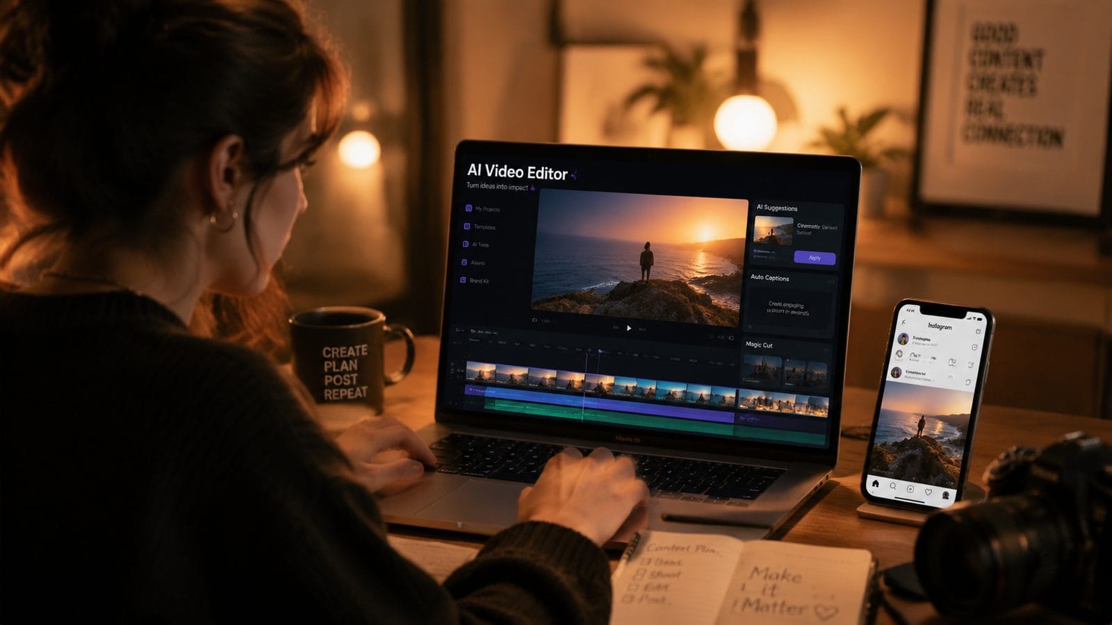 Illustration: top ai video editors for instagram