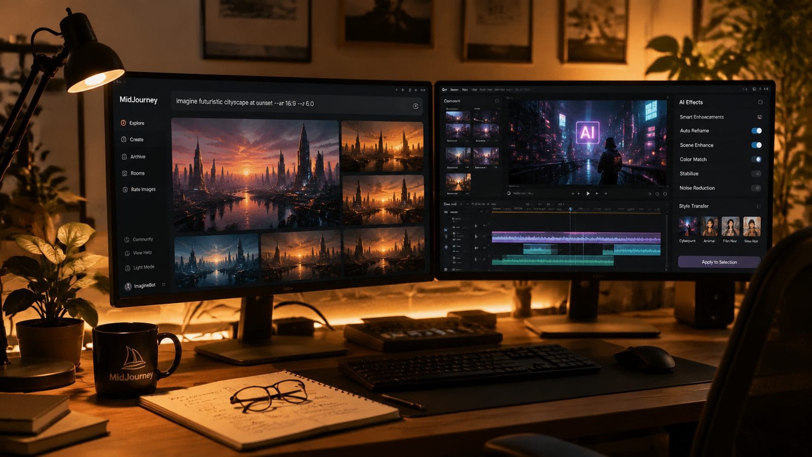 Illustration: combining midjourney with video ai