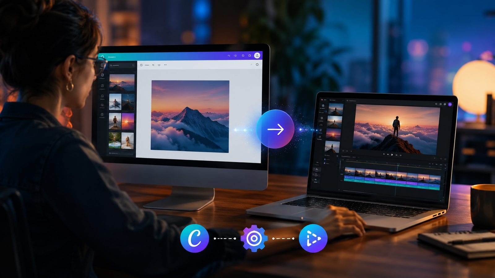 Illustration: how to integrate invideo with canva workflow