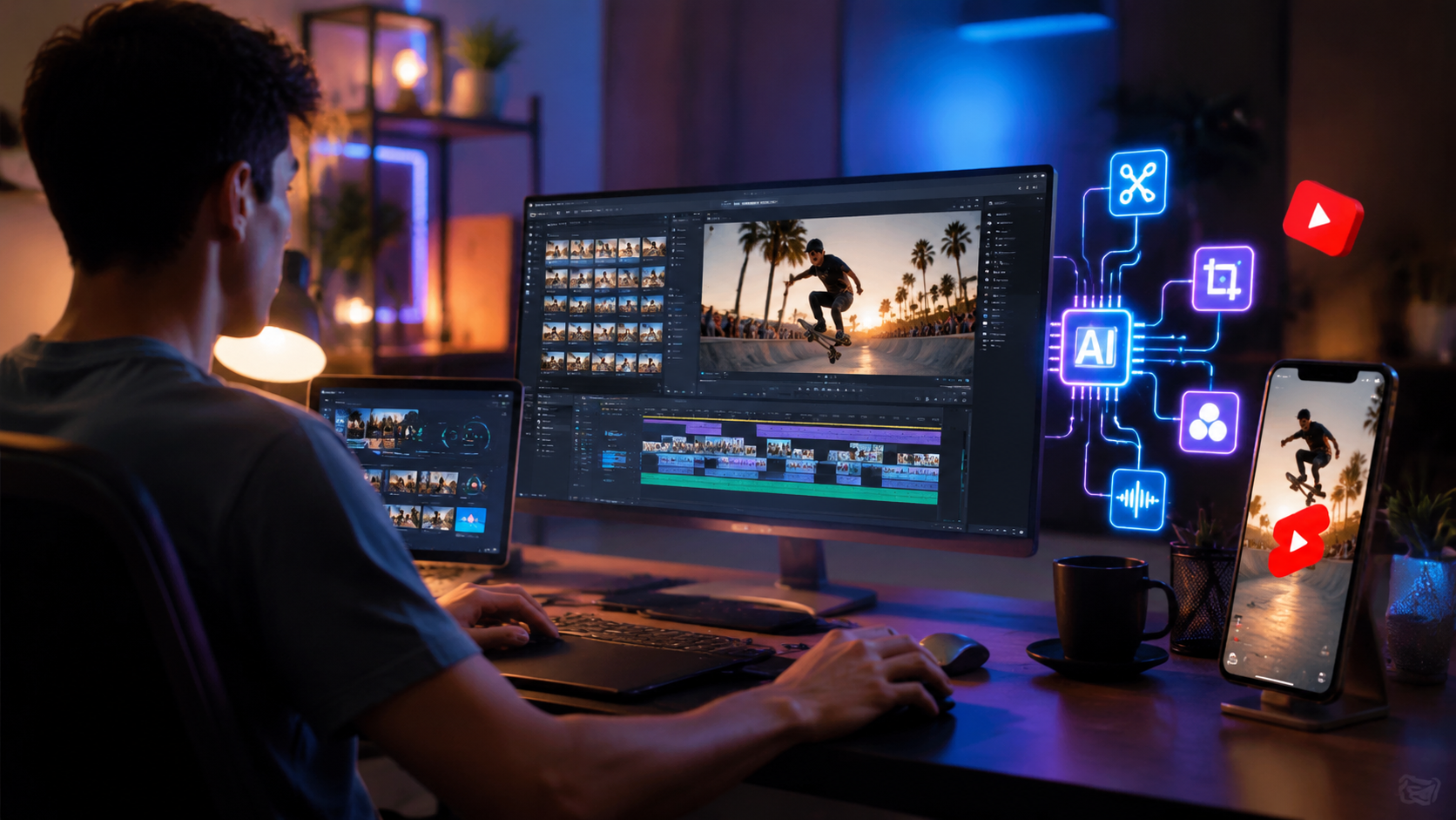 Illustration: ai video editing for youtube shorts guide