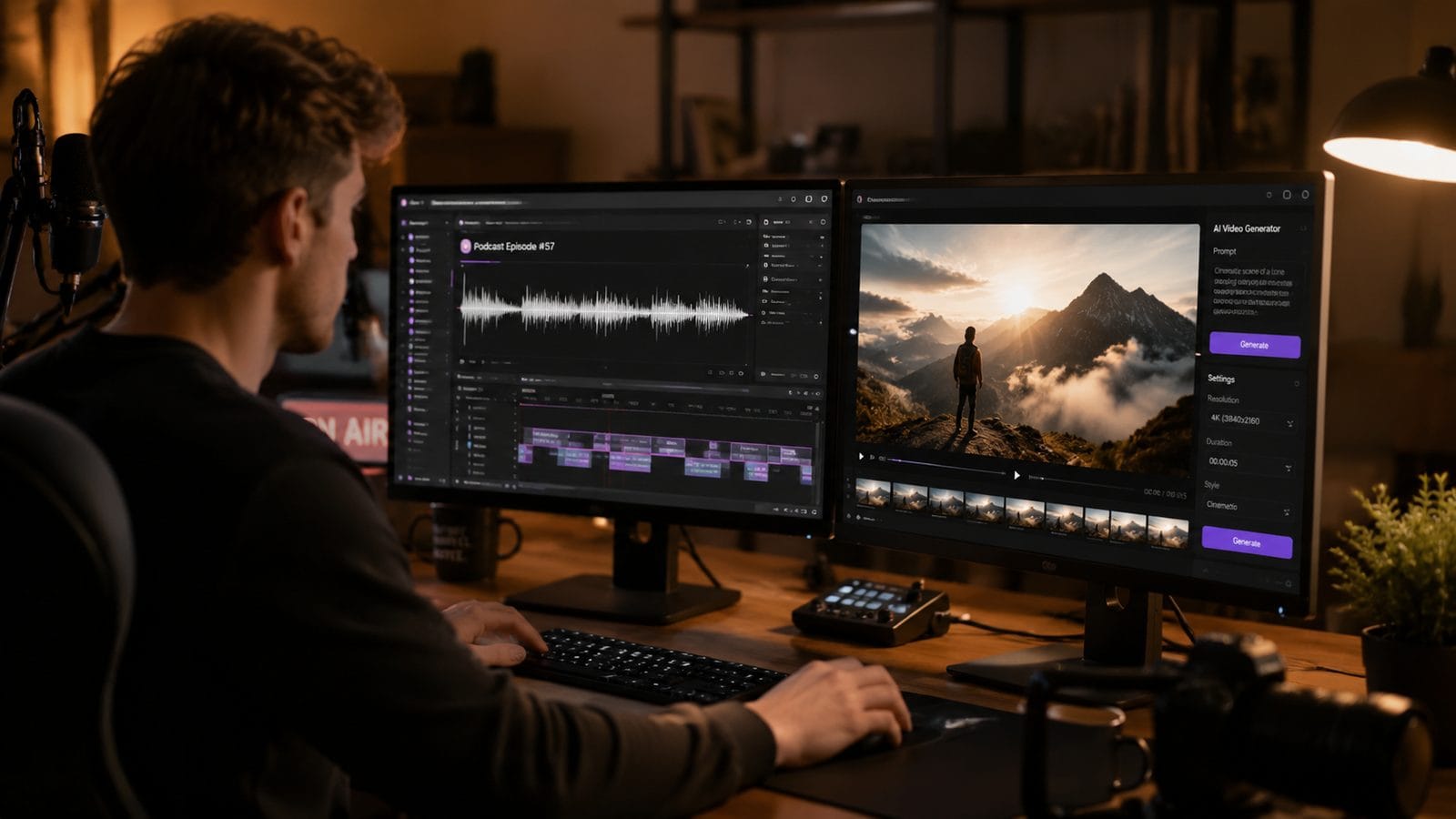 Illustration: streamlining podcast to video with ai