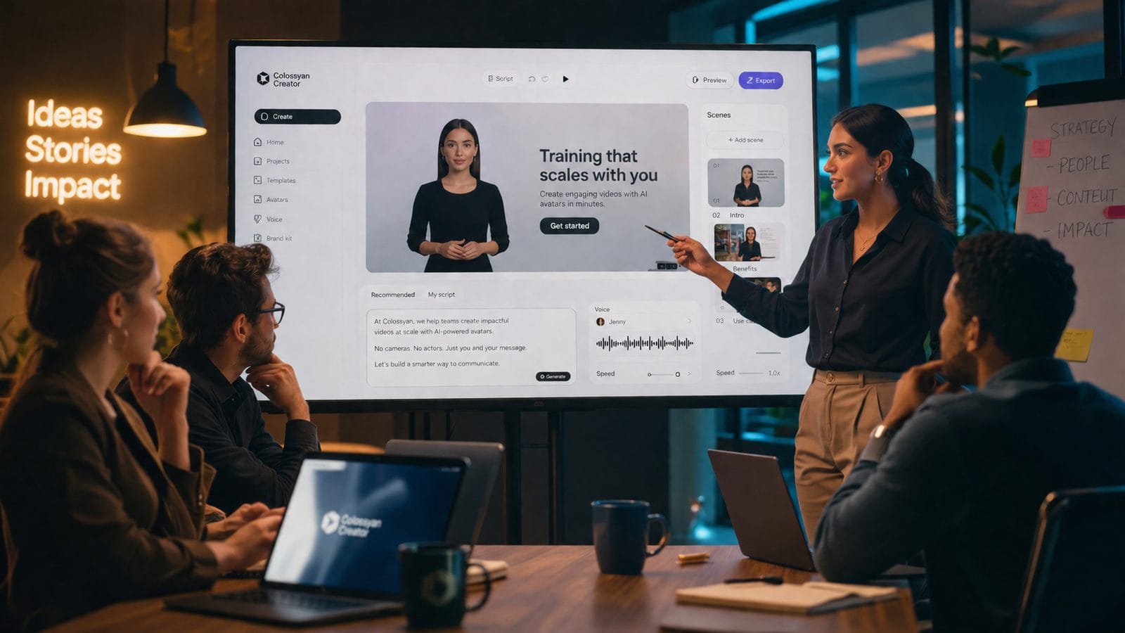 Illustration: 30-day test of colossyan creator for business