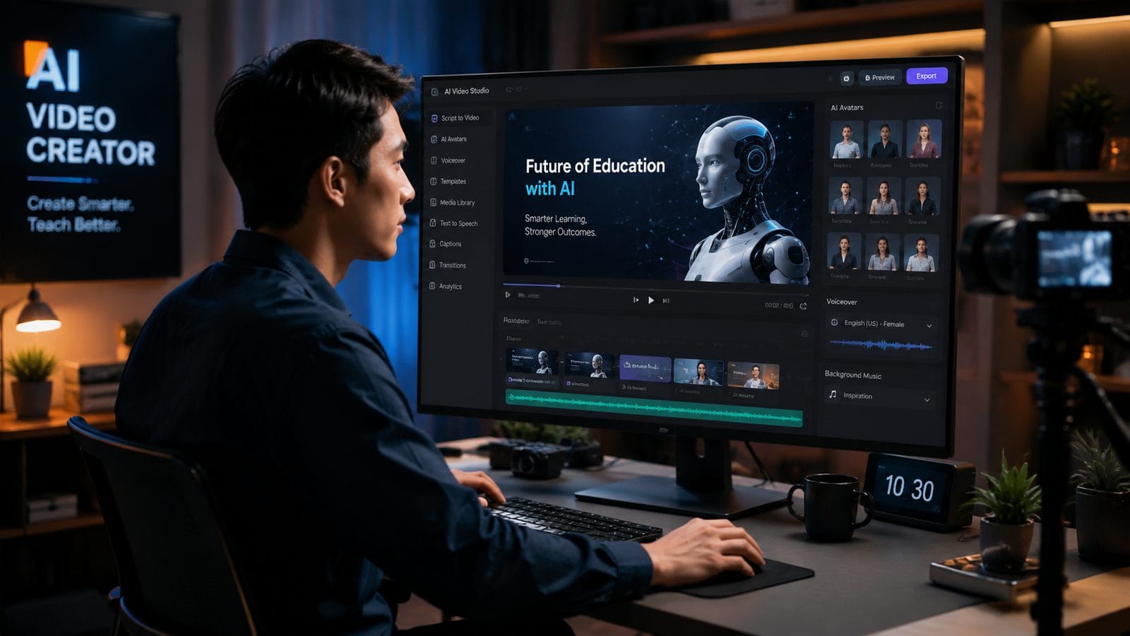 Illustration: ai video applications for online courses
