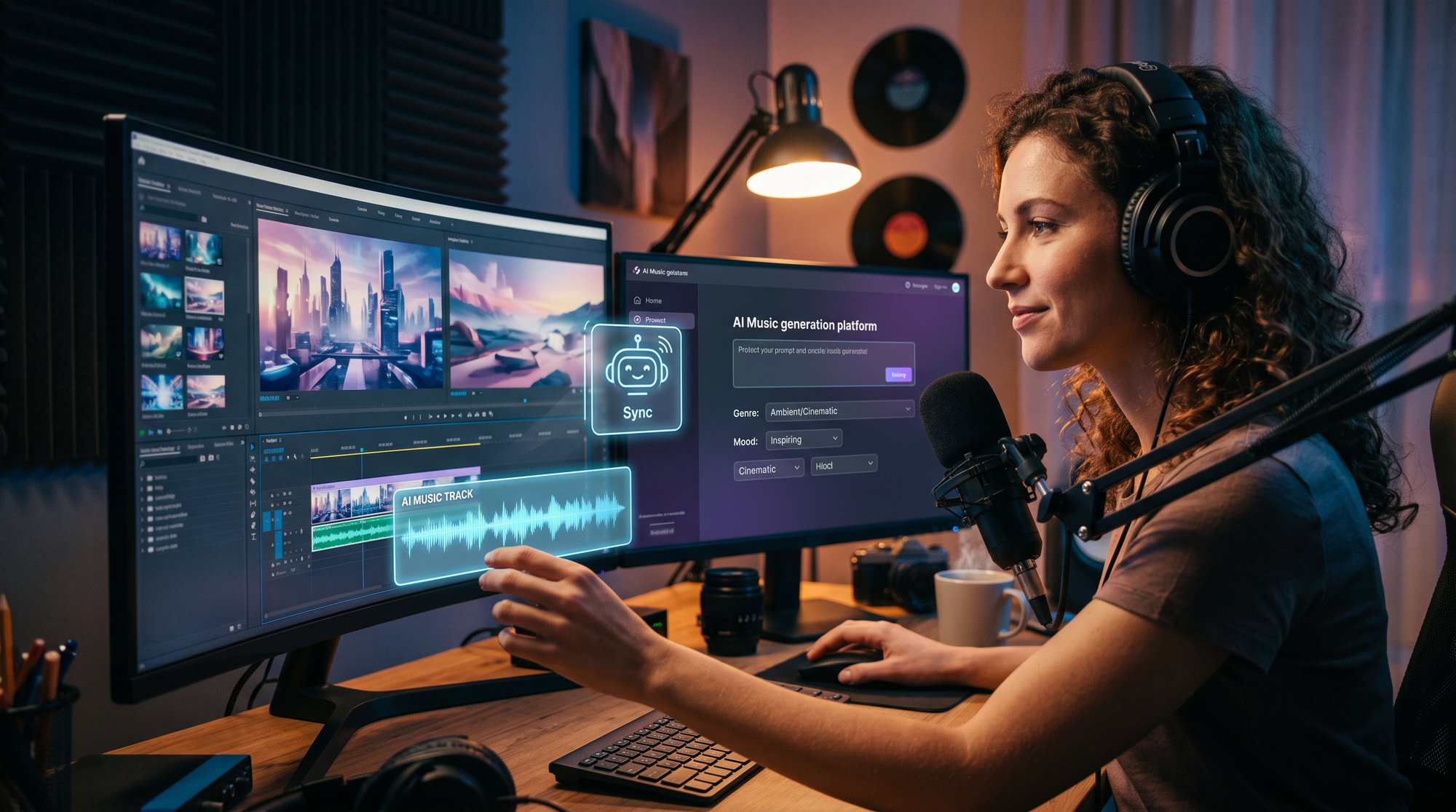 Illustration: how to add music to ai videos easily