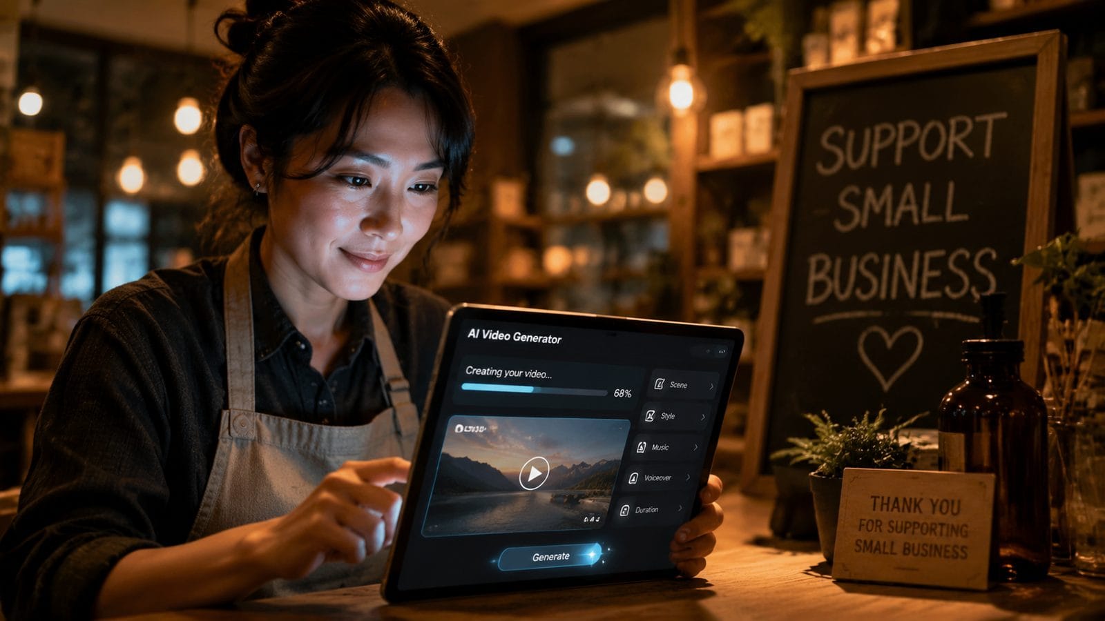 Illustration: text to video ai for local marketing