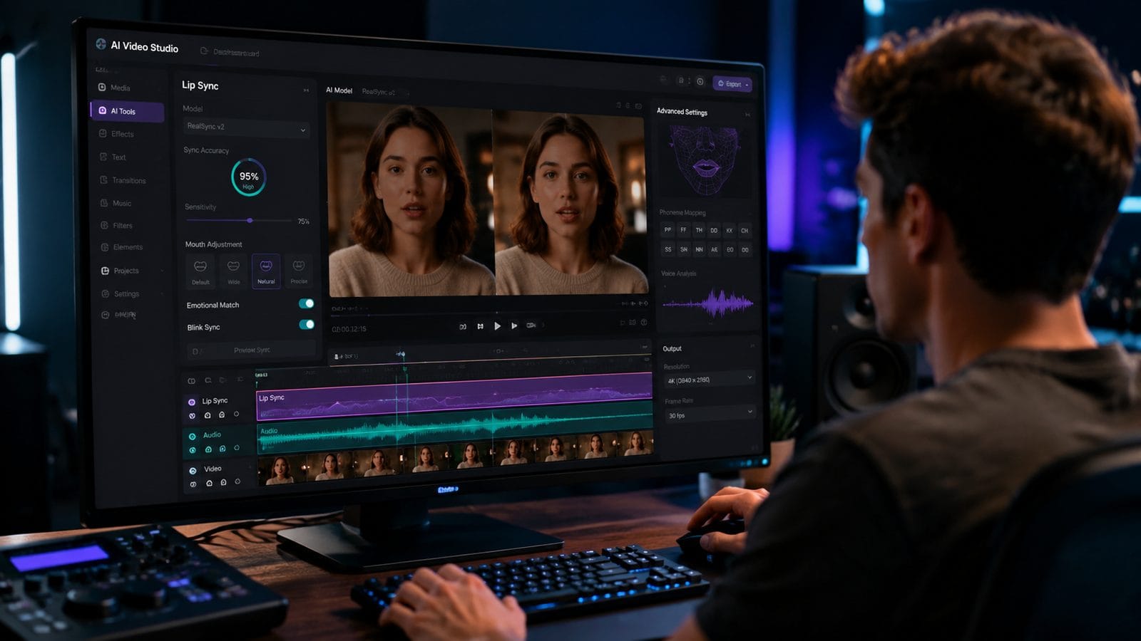 Illustration: how to fix lip sync in ai videos