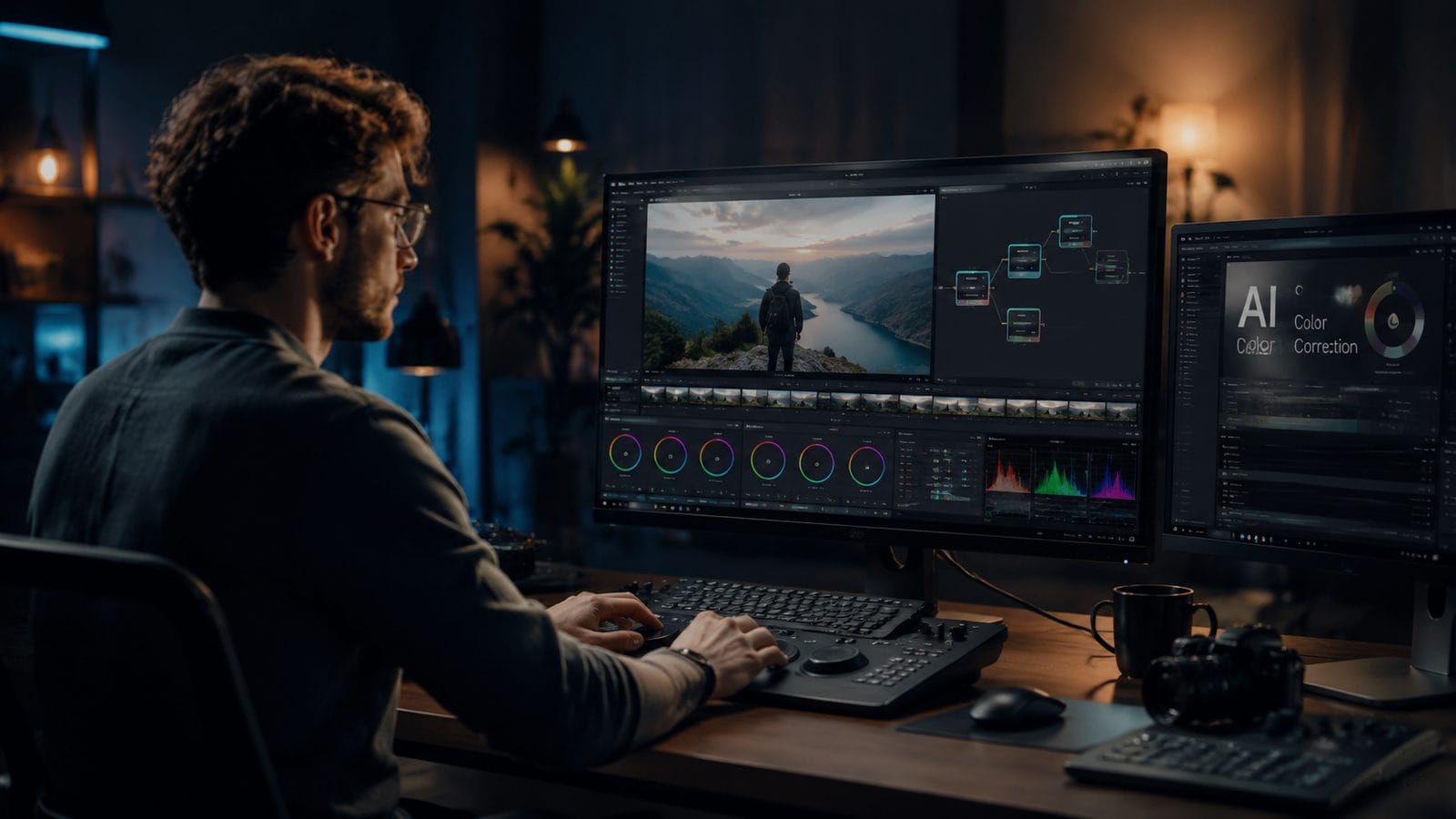 Illustration: how to color correct videos with ai