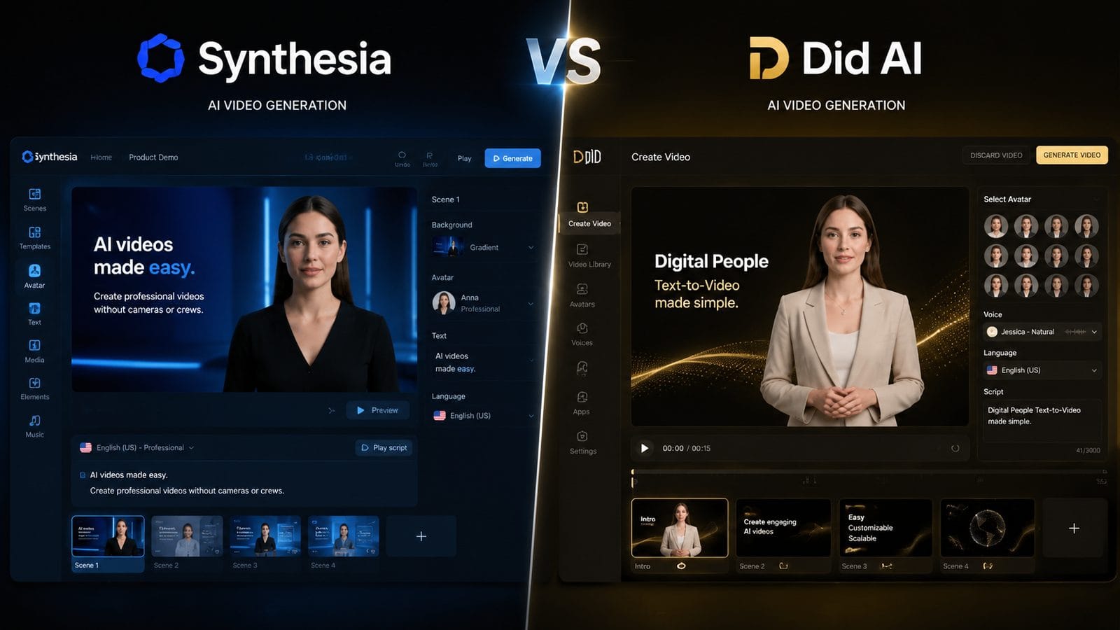 Illustration: comparison of synthesia and did ai
