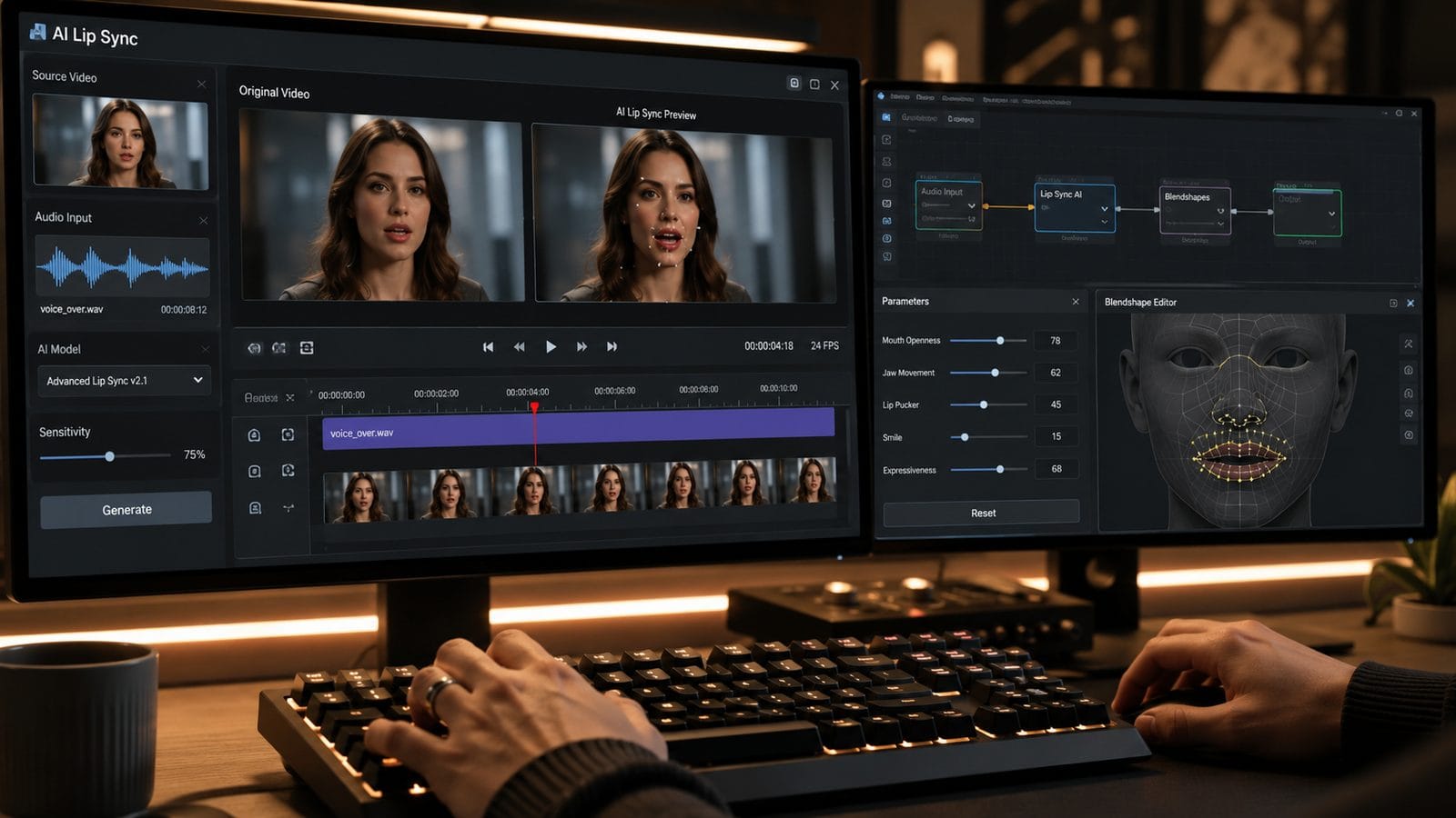 Illustration: how to improve ai video lip sync