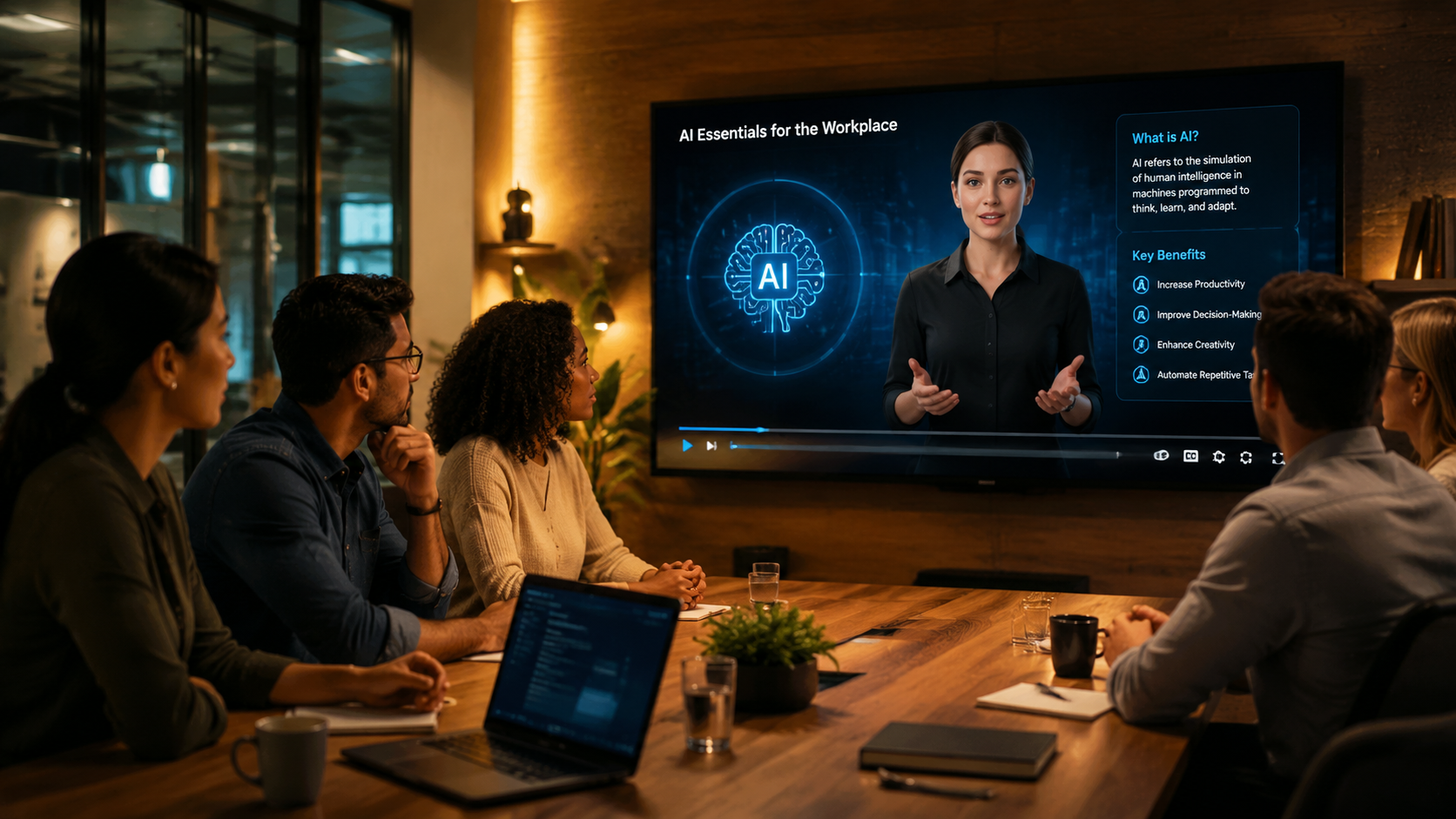 Illustration: text to video ai for internal company training