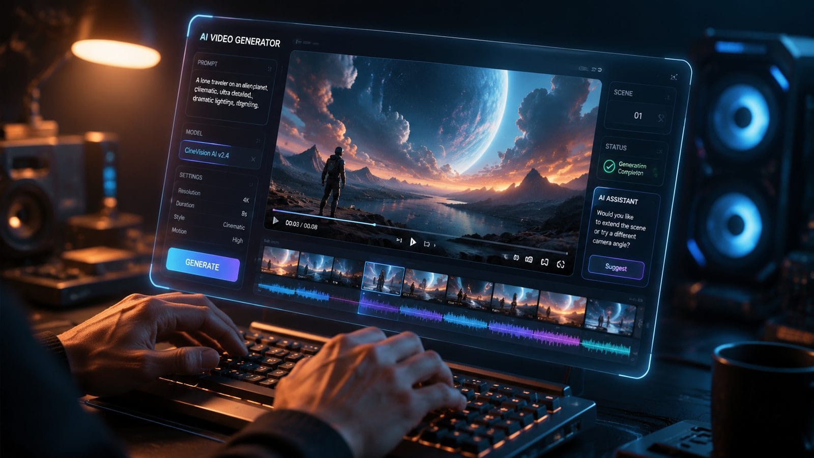 Illustration: ai video + chatgpt workflow for creators